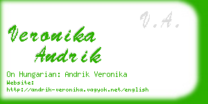 veronika andrik business card